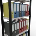 Grundregal, Büro-Fachbodenregal Stecksystem MULTIplus85, 1800 x 750 x 300 mm (HxBxT), 5 Fachböden, Kreuzstrebe, schwarz/RAL 7035 lichtgrau, mit Anschlagleiste