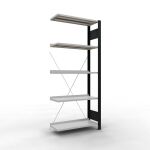 Anbauregal, Büro-Fachbodenregal Stecksystem...