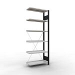Anbauregal, Büro-Fachbodenregal Stecksystem...