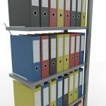 Anbauregal, Büro-Fachbodenregal Stecksystem MULTIplus85, 2000 x 750 x 300 mm (HxBxT), 6 Fachböden, Kreuzstrebe, verzinkt, ohne Anschlagleiste