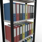 Grundregal, Büro-Fachbodenregal Stecksystem MULTIplus85, 1800 x 750 x 300 mm (HxBxT), 5 Fachböden, Kreuzstrebe, schwarz/RAL 7035 lichtgrau, ohne Anschlagleiste