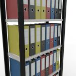 Grundregal, Büro-Fachbodenregal Stecksystem MULTIplus85, 2000 x 750 x 300 mm (HxBxT), 6 Fachböden, Kreuzstrebe, schwarz/RAL 7035 lichtgrau, ohne Anschlagleiste