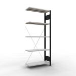 Anbauregal, Büro-Fachbodenregal Stecksystem...