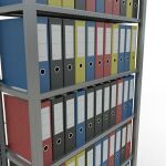 Grundregal, Büro-Fachbodenregal Stecksystem MULTIplus85, 2300 x 1000 x 300 mm (HxBxT), 7 Fachböden, Kreuzstrebe, verzinkt, mit Anschlagleiste