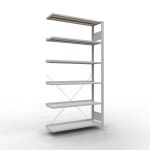 Anbauregal, Büro-Fachbodenregal Stecksystem...