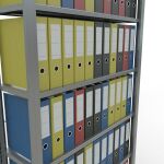 Grundregal, Büro-Fachbodenregal Stecksystem MULTIplus85, 2300 x 1000 x 300 mm (HxBxT), 7 Fachböden, Kreuzstrebe, verzinkt, ohne Anschlagleiste