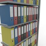 Anbauregal, Büro-Fachbodenregal Stecksystem MULTIplus85, 2300 x 1000 x 300 mm (HxBxT), 7 Fachböden, Kreuzstrebe, verzinkt, ohne Anschlagleiste