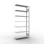 Anbauregal, Büro-Fachbodenregal Stecksystem...