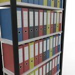 Grundregal, Büro-Fachbodenregal Stecksystem MULTIplus85, 2300 x 1000 x 300 mm (HxBxT), 7 Fachböden, Kreuzstrebe, schwarz/RAL 7035 lichtgrau, ohne Anschlagleiste