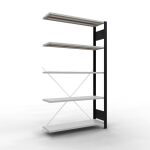 Anbauregal, Büro-Fachbodenregal Stecksystem...