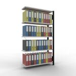 Anbauregal, Büro-Fachbodenregal Stecksystem...