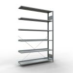 Anbauregal, Büro-Fachbodenregal Stecksystem...