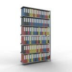 Anbauregal, Büro-Fachbodenregal Stecksystem...
