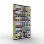 Anbauregal, Büro-Fachbodenregal Stecksystem...