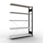 Anbauregal, Büro-Fachbodenregal Stecksystem...