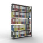 Anbauregal, Büro-Fachbodenregal Stecksystem...