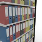 Anbauregal, Büro-Fachbodenregal Stecksystem MULTIplus85, 2300 x 1300 x 300 mm (HxBxT), 7 Fachböden, Kreuzstrebe, schwarz/RAL 7035 lichtgrau, mit Anschlagleiste