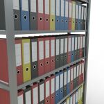 Grundregal, Büro-Fachbodenregal Stecksystem MULTIplus85, 2000 x 1300 x 300 mm (HxBxT), 6 Fachböden, Kreuzstrebe, verzinkt, ohne Anschlagleiste