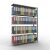 Anbauregal, Büro-Fachbodenregal Stecksystem MULTIplus85, 1800 x 1300 x 300 mm (HxBxT), 5 Fachböden, Kreuzstrebe, verzinkt, ohne Anschlagleiste