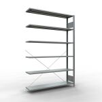 Anbauregal, Büro-Fachbodenregal Stecksystem...
