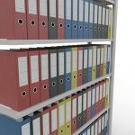 Anbauregal, Büro-Fachbodenregal Stecksystem MULTIplus85, 2000 x 1300 x 300 mm (HxBxT), 6 Fachböden, Kreuzstrebe, RAL 7035 lichtgrau, ohne Anschlagleiste