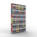 Anbauregal, Büro-Fachbodenregal Stecksystem...
