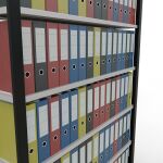 Grundregal, Büro-Fachbodenregal Stecksystem MULTIplus85, 2300 x 1300 x 300 mm (HxBxT), 7 Fachböden, Kreuzstrebe, schwarz/RAL 7035 lichtgrau, ohne Anschlagleiste