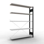 Anbauregal, Büro-Fachbodenregal Stecksystem...