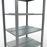 Grundregal, Büro-Fachbodenregal Stecksystem MULTIplus150, 2000 x 750 x 600 mm (HxBxT), 6 Fachböden, Längenriegel, verzinkt, mit Mittelanschlag