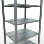 Grundregal, Büro-Fachbodenregal Stecksystem MULTIplus150, 2300 x 750 x 600 mm (HxBxT), 7 Fachböden, Längenriegel, verzinkt, mit Mittelanschlag