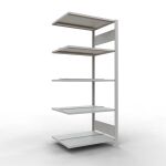 Anbauregal, Büro-Fachbodenregal Stecksystem...