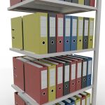 Anbauregal, Büro-Fachbodenregal Stecksystem MULTIplus150, 1800 x 750 x 600 mm (HxBxT), 5 Fachböden, Längenriegel, RAL 7035 lichtgrau, mit Mittelanschlag