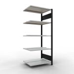 Anbauregal, Büro-Fachbodenregal Stecksystem...
