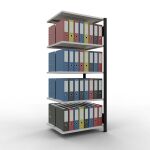 Anbauregal, Büro-Fachbodenregal Stecksystem...