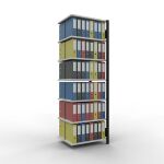 Anbauregal, Büro-Fachbodenregal Stecksystem...