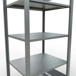 Grundregal, Büro-Fachbodenregal Stecksystem MULTIplus150, 1800 x 750 x 600 mm (HxBxT), 5 Fachböden, Längenriegel, verzinkt, ohne Mittelanschlag