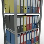 Grundregal, Büro-Fachbodenregal Stecksystem MULTIplus150, 2000 x 750 x 600 mm (HxBxT), 6 Fachböden, Längenriegel, verzinkt, ohne Mittelanschlag