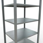 Grundregal, Büro-Fachbodenregal Stecksystem MULTIplus150, 2300 x 750 x 600 mm (HxBxT), 7 Fachböden, Längenriegel, verzinkt, ohne Mittelanschlag