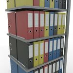 Anbauregal, Büro-Fachbodenregal Stecksystem MULTIplus150, 2300 x 750 x 600 mm (HxBxT), 7 Fachböden, Längenriegel, verzinkt, ohne Mittelanschlag