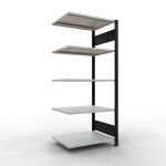 Anbauregal, Büro-Fachbodenregal Stecksystem...