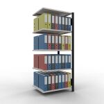 Anbauregal, Büro-Fachbodenregal Stecksystem...