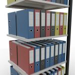 Anbauregal, Büro-Fachbodenregal Stecksystem MULTIplus150, 1800 x 750 x 600 mm (HxBxT), 5 Fachböden, Längenriegel, schwarz/RAL 7035 lichtgrau, ohne Mittelanschlag