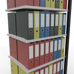 Anbauregal, Büro-Fachbodenregal Stecksystem MULTIplus150, 2300 x 750 x 600 mm (HxBxT), 7 Fachböden, Längenriegel, schwarz/RAL 7035 lichtgrau, ohne Mittelanschlag