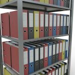 Grundregal, Büro-Fachbodenregal Stecksystem MULTIplus150, 1800 x 1000 x 600 mm (HxBxT), 5 Fachböden, Längenriegel, verzinkt, mit Mittelanschlag