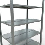 Grundregal, Büro-Fachbodenregal Stecksystem MULTIplus150, 2300 x 1000 x 600 mm (HxBxT), 7 Fachböden, Längenriegel, verzinkt, mit Mittelanschlag