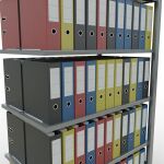 Anbauregal, Büro-Fachbodenregal Stecksystem MULTIplus150, 2000 x 1000 x 600 mm (HxBxT), 6 Fachböden, Längenriegel, verzinkt, mit Mittelanschlag
