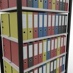 Grundregal, Büro-Fachbodenregal Stecksystem MULTIplus150, 2300 x 1000 x 600 mm (HxBxT), 7 Fachböden, Längenriegel, schwarz/RAL 7035 lichtgrau, mit Mittelanschlag