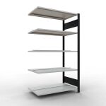 Anbauregal, Büro-Fachbodenregal Stecksystem...