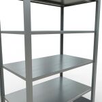 Grundregal, Büro-Fachbodenregal Stecksystem MULTIplus150, 2000 x 1000 x 600 mm (HxBxT), 6 Fachböden, Längenriegel, verzinkt, ohne Mittelanschlag