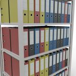 Grundregal, Büro-Fachbodenregal Stecksystem MULTIplus150, 2000 x 1000 x 600 mm (HxBxT), 6 Fachböden, Längenriegel, RAL 7035 lichtgrau, ohne Mittelanschlag